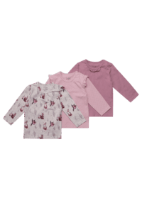 Hust & Claire T-Shirt långärmad 3-paket Alda Dusty Rose