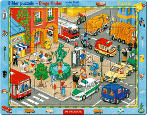 SPIEGELBURG  Lijstpuzzel - In de stad (25 stukjes)