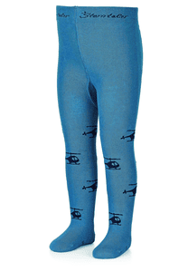 Rajstopy Helicopter Medium Blue