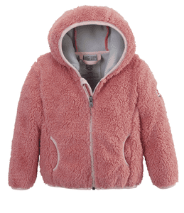 Fleecejacke mit Kapuze rosa