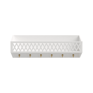 Etagère Harlequin crochet bois blanc