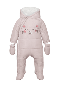 mono de nieve Cat rosa