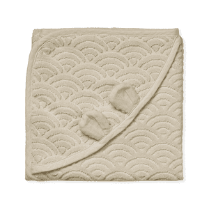 Handduk med huva och öron Baby beige