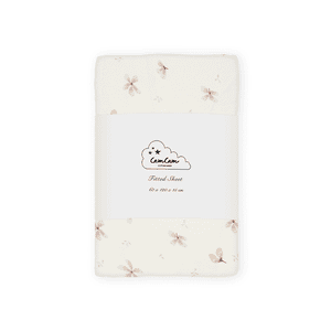 Cam Cam® COPENHAGEN Fitted Sheet 60 x 120 cm Wind flower Cream