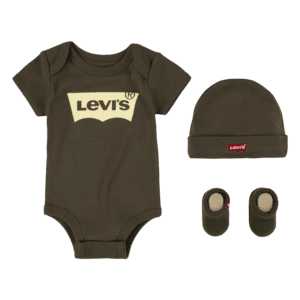 Levi's®Bodysuit con cappellino e scarpe verde oliva 0-6 mesi