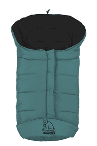 Chancelière pour poussette hiver universelle ourson polaire noir pétrole