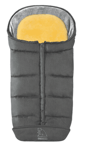 Åkpåse Comfort 2-in-1 med lammskinnsinlägg gråsmält