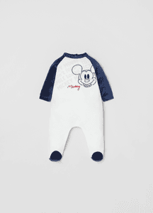 Schlafoverall Mickey Mouse weiß / blau