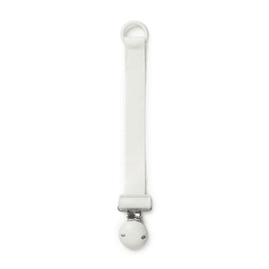 Schnullerband mit Holzdetail, Vanilla White