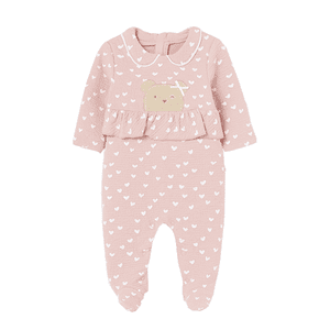 Overall mit Füßen rosa