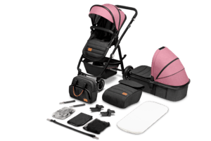 Amber 2 in 1 Combi Kinderwagen Roze Roze