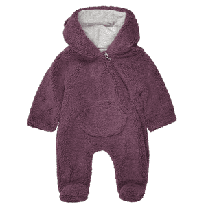 Plüschoverall mauve