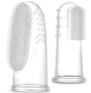 Brosse à dents à doigt bébé, transparent lot de 2