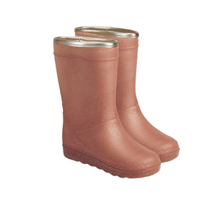 Wellingtons Glitter Metal lic Rose