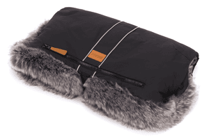 Handwarmer Halifax met Bont zwart