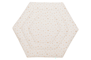 Acolchado para parque infantil bebé hexagonal Jersey 6 beige