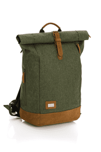 Mochila cambiador Rolltop Berlin Verde Melange