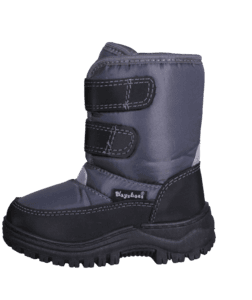 Stivaletto invernale con chiusura a velcro grigio