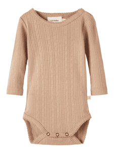 Lil'Atelier langermet bodysuit Nbfrachel Almond ine