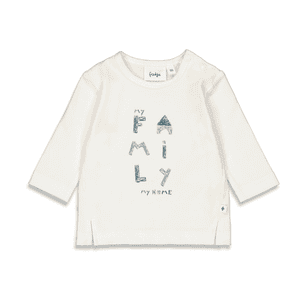 Langarmshirt Family Offwhite
