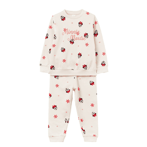 Pijama de vellón Minnie Mouse rosa