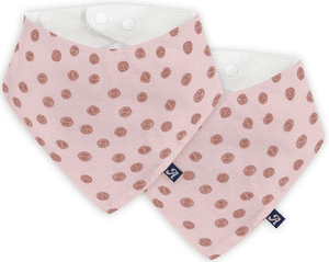 Triangel halsduk 2-pack Curly Dots rosa