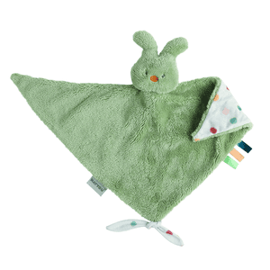 Doudou lapin Tipidou vert 50x45 cm