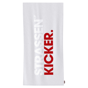 Velours badhanddoek Street Kicker grijs-rood 75 x 150 cm