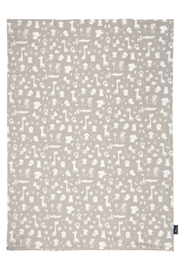 Babyteppe dyrehagedyr taupe 75 x 100 cm