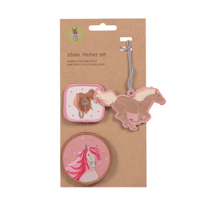 Toppe per zaino scuola, Horse pink