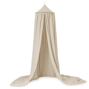 Voile ciel de lit enfant mousseline sable Ø50 cm