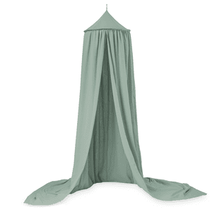 Voile ciel de lit enfant mousseline vert Ø50 cm