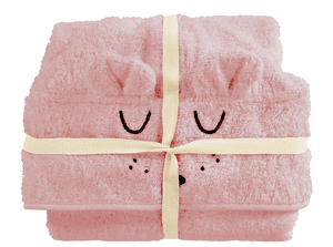 Bade-Poncho Faces Rosa 60 x 60 cm