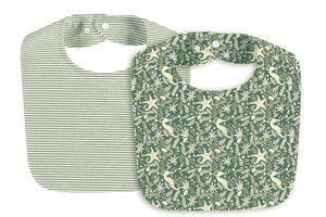 Bib 2-pack Underwater World grön/beige