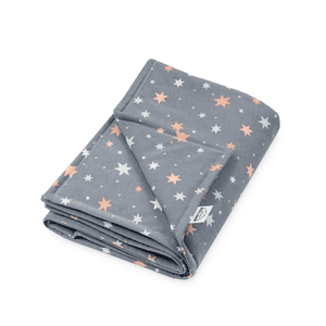 Jerseyteppe foret Shiny Stars i 70 x 100 cm