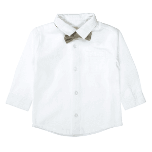 Camisa con pajarita white