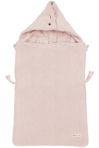 fußsack für Kindersitze Mini Knots Soft Pink 40x82 cm