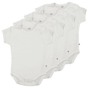 Body enfant manches courtes blanc lot de 4