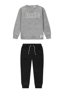 Set Pullover + Sweathose grau