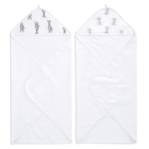 aden + anais™ essential s hupullinen kylpypyyhe 2-pack safari babes