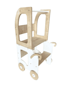 Family-SCL Leertoren Trolley wit/natuur