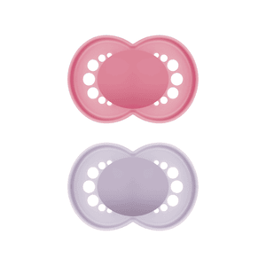 Sucette Original Pure silicone 16 mois+, rose/violet, lot de 2