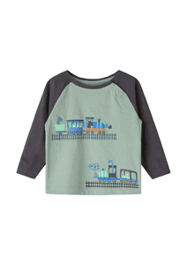 s. Olive r Camisa de manga larga verde salvia