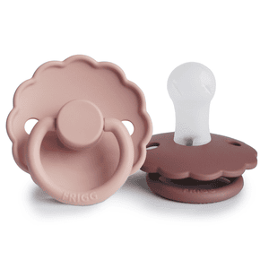 Sucette Daisy 0-6 mois silicone Blush/Woodchuck lot de 2