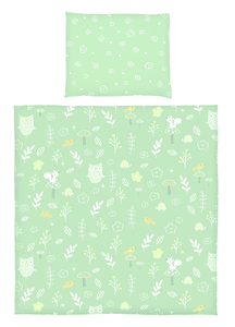 SONNE Parure de lit enfant vert 80x80 cm