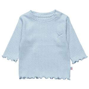 Maglia a maniche lunghe, soft blue a pois