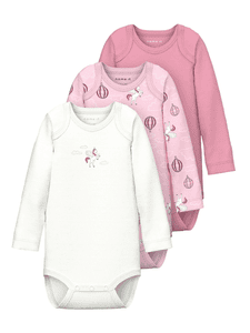 Body a maniche lunghe 3 pezzi Parfait Rosa