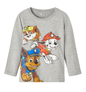 Langarmshirt Paw Patrol Nmmodmu Grey Melange