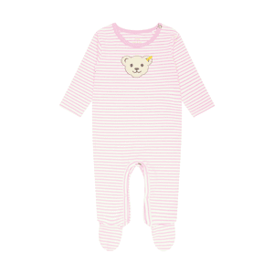 Langarmstrampler silver pink