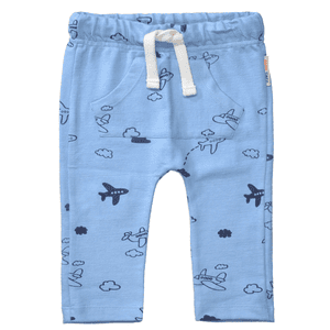 Pantalones light azul estampado